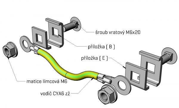 spojka SUM 1 uzemňovací žar .Zn Merkur ARK-223070